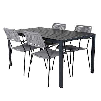 Matgrupp Venture Design Bundy med 4 Levi stolar