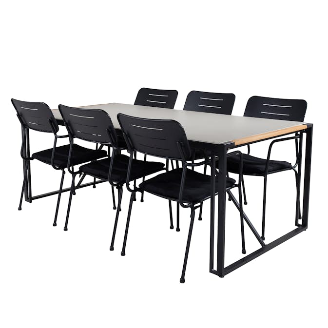 Matgrupp Utomhus Venture Home Texas med 6 Nice Trädgårdsstolar