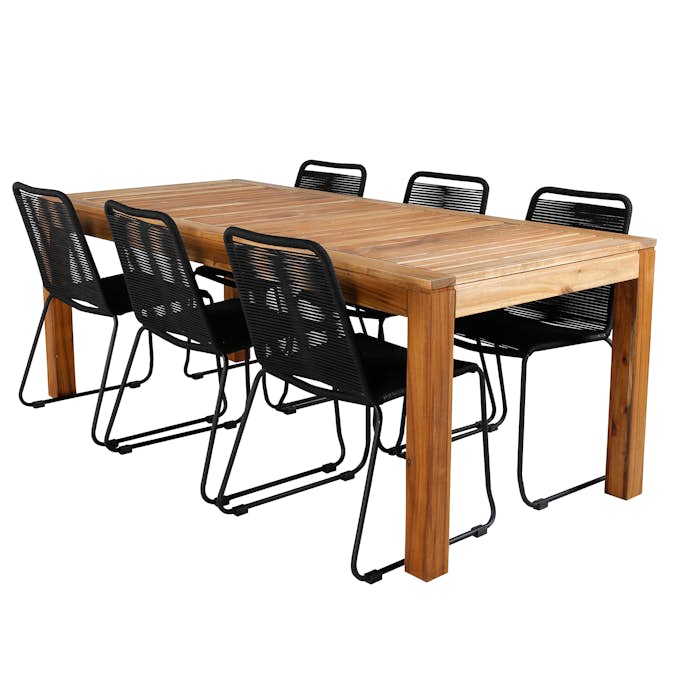 Matgrupp Venture Design Peder med 6 Levi Stolar