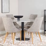 Matgrupp Venture Home Estelle med 4 Leone stolar