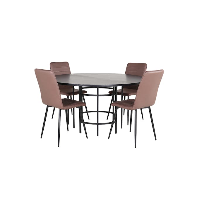 Matgrupp furniture/fashion Copenhagen Ø140 cm med 4 Windu Stolar