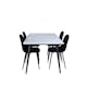 Matgrupp Venture Home Jolie med 4 Pobbie Stolar Metall