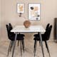 Matgrupp Venture Home Jolie med 4 Pobbie Stolar Metall