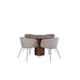 Matbord Venture Home Bianca och 4 Bergen Matstol Venture Homear i Polyester
