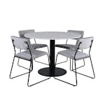 Matgrupp Venture Home med Ester Matbord och 4 Kungshamn Matstolar i Sammet