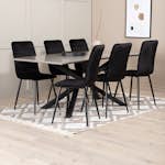 Matgrupp Venture Home Piata med 6 Walerina Stolar