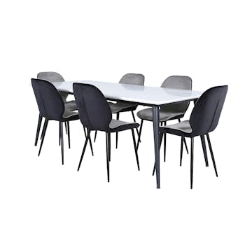 Matgrupp Venture Home Jolie med 6 Elisa Stolar