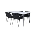 Matgrupp Venture Home Jolie med 4 Tjärö Stolar