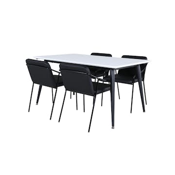 Matgrupp Venture Home Jolie med 4 Tjärö Stolar