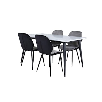 Matgrupp Venture Home Jolie med 4 Elisa Stolar
