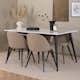 Matgrupp Venture Home Jolie med 4 Valentina Stitcthes Stolar Polyesterlinen