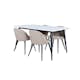 Matgrupp Venture Home Jolie med 4 Valentina Stitcthes Stolar Polyesterlinen