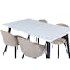 Matgrupp Venture Home Jolie med 4 Valentina Stitcthes Stolar Polyesterlinen
