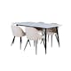 Matgrupp Venture Home Jolie med 4 Valentina Stitcthes Stolar Sammet