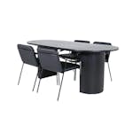 Matgrupp Venture Home med Ovalt Bianca Matbord och 4 Tjärö Matstolar