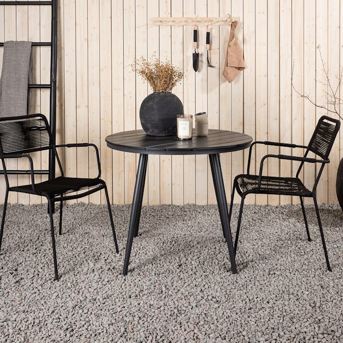Matgrupp Venture Home Break Ø90 med 2 Lindos Karmstolar