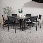 Matgrupp Venture Home Break Ø150 med 6 Copacabana Stapelstolar