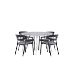 Matgrupp Venture Home Break Ø120 cm Rund Trädgårdsgrupp med 4 Stolar