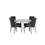 Matgrupp Venture Home Break Ø120 cm med 4 Anna Stolar
