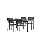 Matgrupp Utomhus Venture Home Togo med 4 Santorini Trädgårdsstolar