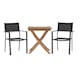 Cafégrupp Venture Home Ghana Teak 70x70 cm med 2 Copacabana Stapelstolar