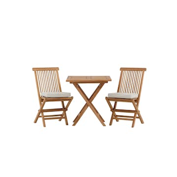 Matgrupp Venture Home Kenya Fällbord med 2 Kenya Fällstolar