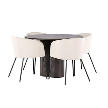 Matbord Venture Home Olivia med 4 Berit Stolar