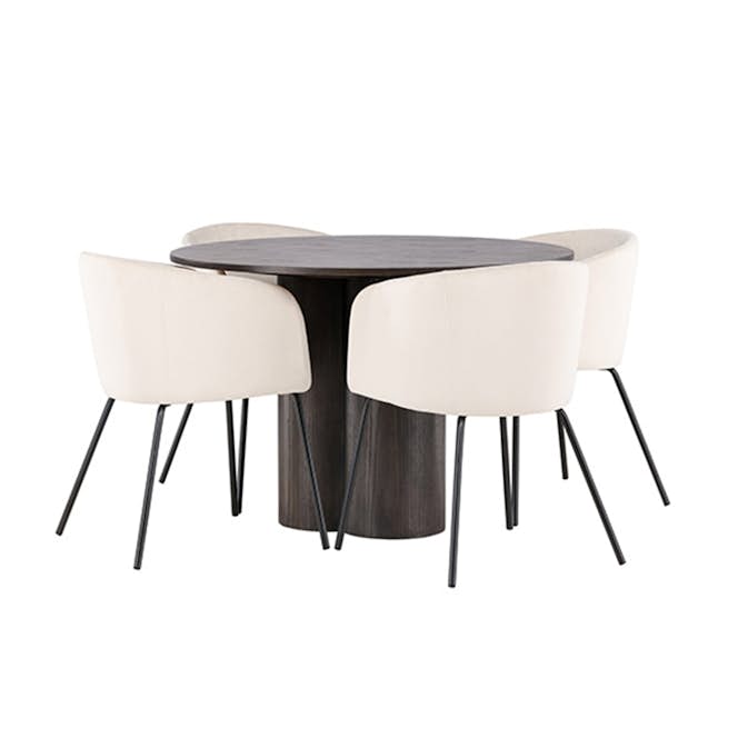 Matbord Venture Home Olivia med 4 Berit Stolar