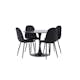 Matgrupp Venture Home Glade Ø 100 cm med 4 Polar Stolar