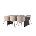 Matgrupp Venture Home Vail med 6 Berit Stolar