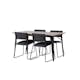 Matgrupp Venture Home Tempe 140 cm med 4 Kenth Stolar
