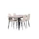 Matgrupp Venture Home Tempe 140 cm med 4 Polar Stolar Sammet