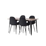 Matgrupp Venture Home Tempe 140 cm med 4 Polar Stolar