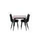 Matgrupp Venture Home Tempe 140 cm med 4 Polar Stolar