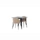 Matgrupp Venture Home Tempe med 2 Velvet Stitches Stolar