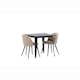 Matgrupp Venture Home Tempe med 2 Velvet Stitches Stolar
