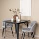 Matgrupp Venture Home Tempe med 2 Velvet Stolar