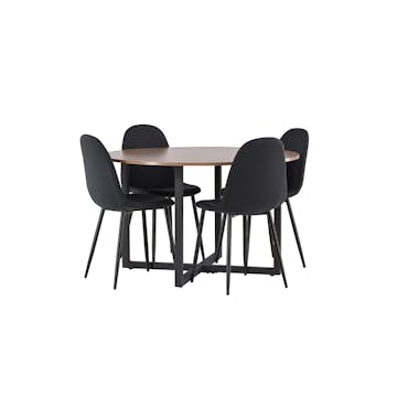 Matgrupp Venture Home Durango Ø 120 cm med 4 Polar Stolar