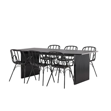 Matgrupp Venture Home Vail med 6 Dyrön Stolar