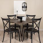 Matgrupp furniture/fashion Stone Rund med 4 Crosett Stolar