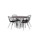 Matgrupp furniture/fashion Stone round Ø 120 cm med 4 Dyrön Stolar