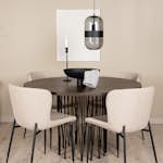 Matgrupp Venture Home Stone Rund med 4 Modesto Stolar