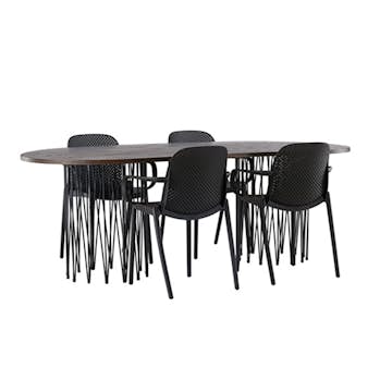 Matgrupp furniture/fashion Stone med 4 Baltimore Stolar