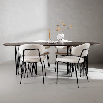 Matgrupp furniture/fashion Stone med 4 Chico Stolar