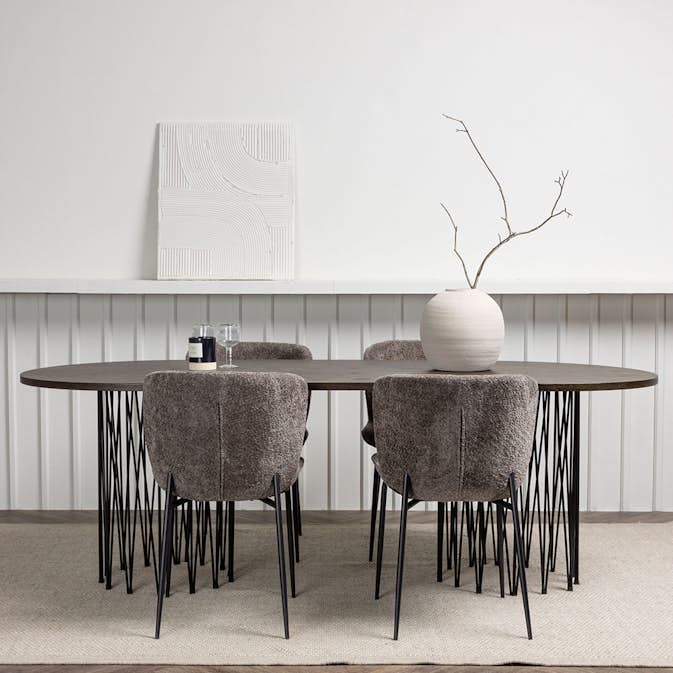 Matgrupp Venture Home Stone med 4 Modesto Stolar