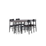 Matgrupp Venture Home Stone oval med 4st Montros Matstolar