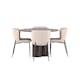 Matgrupp Venture Home Olivia Ø 110 cm med 4 Modesto Stolar