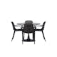 Matgrupp Venture Home Glade Ø 100 cm med 4 Baltimore Stolar