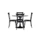 Matgrupp Venture Home Glade Ø 100 cm med 4 Crosett Stolar