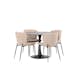 Matgrupp Venture Home Glade Ø 100 cm med 4 Modesto Stolar